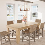 GarveeHome Farmhouse Dining Table for 6-8 People, 71 in Long Kitchen Tables with Wooden Sturdy Frame, 6 ft Large Rectangular Dinner Table for Dining Room, Kitchen, Natural, 71" Non-extendable GarveeHome