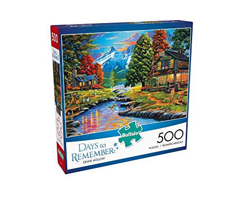 Buffalo Games - Days to Remember - Dewie Hollow - 500 Piece Jigsaw Puzzle , Orange, Yellow, Green , 21.25"L X 15"W Buffalo Games