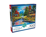 Buffalo Games - Days to Remember - Dewie Hollow - 500 Piece Jigsaw Puzzle , Orange, Yellow, Green , 21.25"L X 15"W Buffalo Games