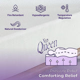 NapQueen 12 Inch Twin Size Mattress, Bamboo Charcoal Memory Foam Mattress, Bed in a Box, White NapQueen