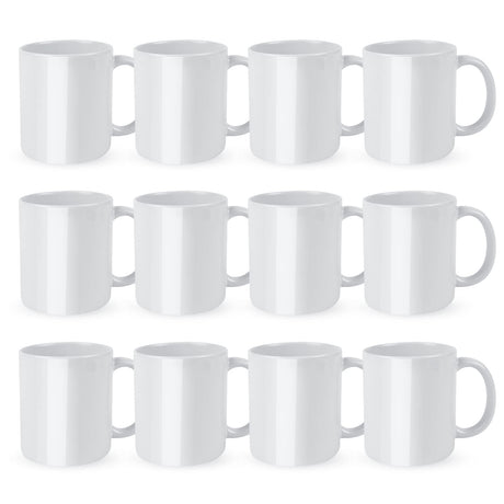 HTVRONT Sublimation Mugs Blank 11 oz - 12 Pack Tazas Para Sublimacion - Sublimation Coffee Mugs HTVRONT