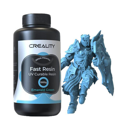 Creality Fast Printing Resin, 1000g LCD 3D Printer Resin, 405nm UV-Curing Resin, Low Shrinkage, Low Odor, Excellent Fluidity, Photopolymer Resin for LCD 3D Printing, Blue