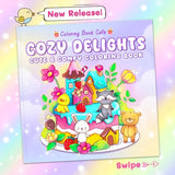 Cozy Delights: Cute Coloring Book for Adults and Teens Featuring Adorable Animal Characters, Candyland Adventures, Chocolate Mountains, and Cozy Hygge Delights! WoodArtSupply