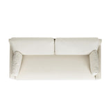 Jennifer Taylor Home Pasadena 75.5" Modern Farmhouse Sofa, Flax White Linen Jennifer Taylor Home