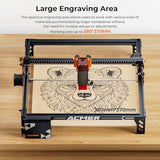 Laser Engraver Machine, P1 S Pro 10W(10000mW) Cutting Machine 380x370mm Large Area, WiFi Control, Engraves Wood Acrylic Leather Glass Metal for DIY, Crafts & for Small Business ACMER