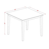 East West Furniture OXDO5-MAH-W Oxford 5 Piece Modern Set Includes a Square Wooden Table and 4 Dining Room Chairs, 36x36 Inch East West Furniture