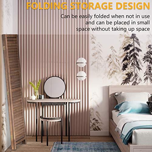 Room Dividers and Folding Privacy Screens, 3 Panel 69 Inch Tall Portable Room Seperating Divider, Handwork Solid Wood Room Divider Wall, Room Partitions and Dividers Freestanding for Home Office Dkeli