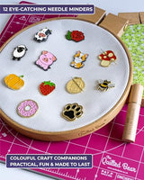 The Quilted Bear Needle Minder - Needle Minder Magnet for Keeping Sewing & Embroidery Needles, Cross Stitch Needles Safe When Stitching Cross Stitch Supplies & Embroidery Supplies (Strawberry)