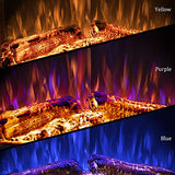 Benrocks 36” Electric Fireplace Inserts with Glass Door and Mesh Screen, Multicolor Flames & Fire Crackling Sounds, Timer, Overheating Protection Fireplace Heater, 750/1500W Benrocks