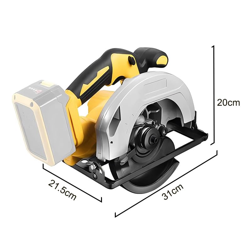 Cordless Circular Saw for DEWALT 20V MAX Battery, 7-1/4 Inch Brushless Power Circular Saws, 0-50 Degree Bevel Capability, Lightweight with 2 Blades for Woodworking, Stone & Plastic, Bare Tool Only searvgrh