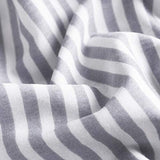 Wake In Cloud - Striped Cotton Duvet Cover Set, Ticking Stripe Pinstripe Farmhouse, 100% Cotton Bedding Set, 3 Pieces, Gray White, Full Size Wake In Cloud