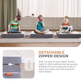 Sweetnight Tri Folding Mattress - 4-inch Single Size Foldable Mattress with a Collapsible and Washable Cover | Medium-Firm with Non-Slip Design | Suitable for RV Travel, Camping, Guest Sweetnight