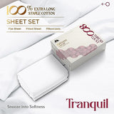 Mayfair Linen 100% Egyptian Cotton Sheets Full Size Set of 2 - Luxury High Thread Count Egyptian Cotton Full Sheets Set (8 PC, White), 16" Deep Pocket, Silky Soft, Cooling, Sateen Weave Bedding Mayfair Linen