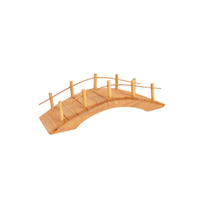 Treasure Gurus Miniature Wooden Arch Bridge Fairy Garden Ornament Outdoor Dollhouse Decor Supply - WoodArtSupply