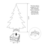 Glitzhome Washed White Wooden Tree Collar Tree Stand Cover Christmas Tree Skirt Tree Box, 22" L Glitzhome