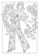 Creative Haven Fabulous Fashions of the 1970s Coloring Book (Adult Coloring Books: Fashion) Dover Publications