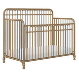 Little Seeds Ivy 3-in-1 Convertible Metal Crib, JMPA Certified, Gold Little Seeds