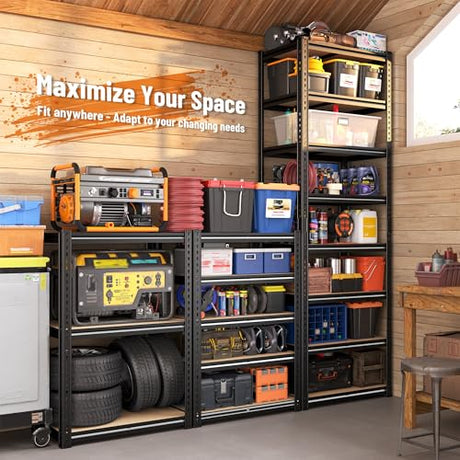 DurayLoly 8 Tier Storage Shelves, Shelving Unit Load 2816LBS, Garage Shelving Adjustable and Divisible, Shelving Units and Storage Rack for Laundry Room, Pantry, Kitchen, Closet, Metal Shelf 84" H DurayLoly