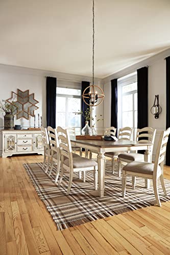Signature Design by Ashley Realyn French Country Dining Extension Table, Seats up to 8, Chipped White Signature Design by Ashley