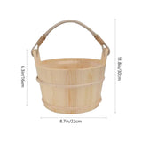 Sauna Bucket Wooden Ladle Bathing Pail Spoon Large Capacity Bath Accessories Barrel Tub Foot Spoon for Sauna Room Hotel Women Bothyi