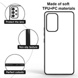 FOQENCCI 5 Piece Case for Samsung Galaxy A23 5G Sublimation Blank Case with Heat Press Blanks Printable DIY Phone Cases,Soft Anti-Slip Rubber + Hard PC Shockproof Custom Protective Cover FOQENCCI