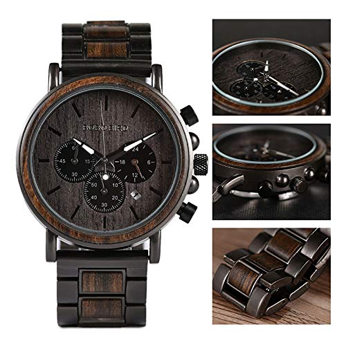 2win Engraved Personalized Wooden Watch for Boyfriend Customized Wooden Watches for Men Birthday Personalized Watch (A-for-Boyfriend) - WoodArtSupply