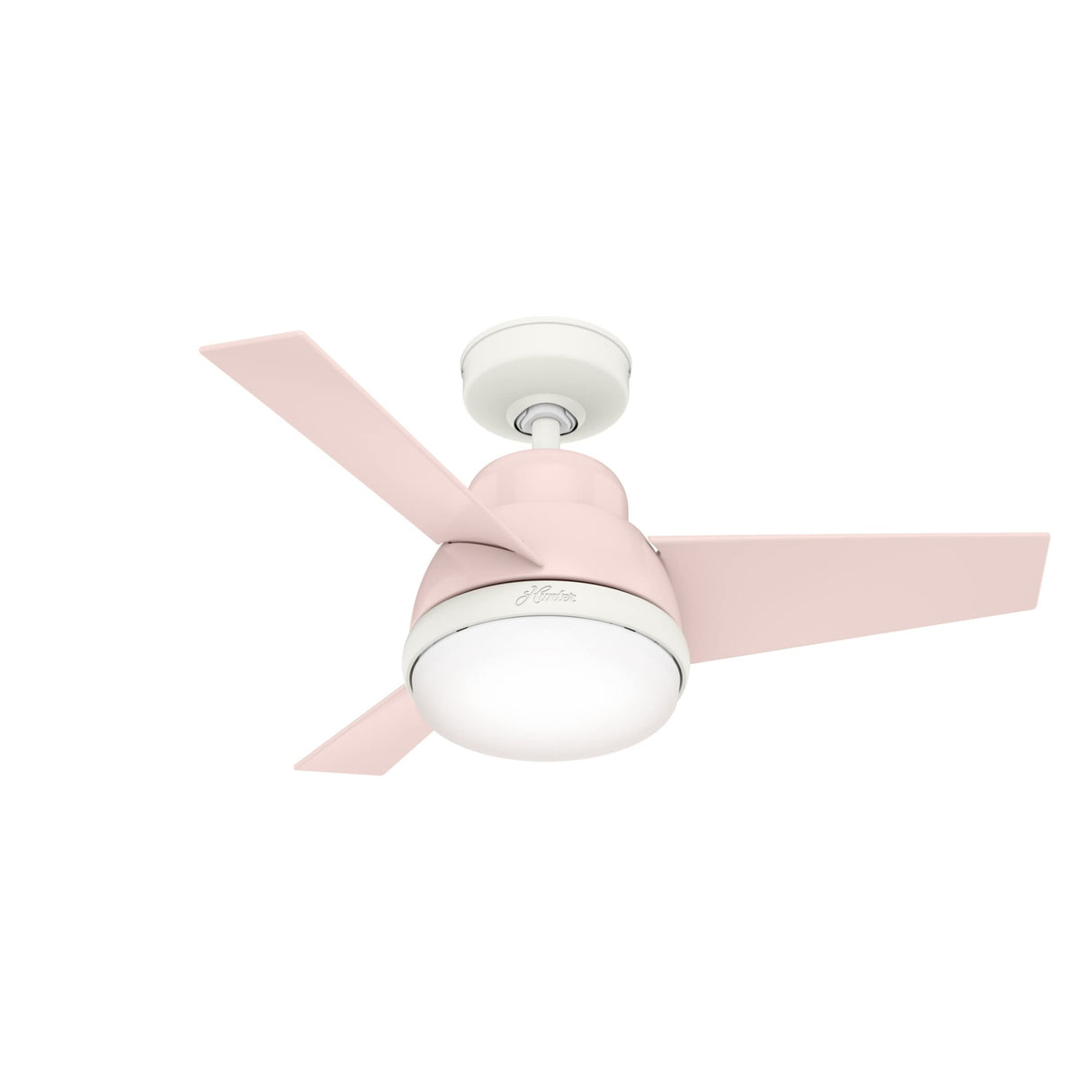 Hunter Valda Indoor Ceiling Fan with LED Light and Remote Control, 36", Blush Pink Hunter