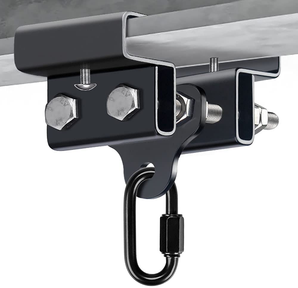 BeneLabel Punching Bag Hanger for Beam, Heavy Bag Mount, Heavy Duty Boxing Bag Mount with Carabiner, Adjustable and Stable Heavy Bag Bracket for Home Gym, 900LB Capacity BeneLabel
