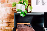 OneSpace Lennox Hutch Computer Desk, Small Desk for Home Office, Compact Writing Desk, Black OneSpace