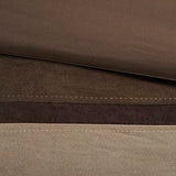 Madison Park Palisades Comforter Set Modern Faux Suede Pieced Stripe Design, All Season Down Alternative Cozy Bedding with Matching Shams, Decorative Pillows, King(104"x92"), Brown 7 Piece Madison Park