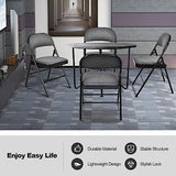 Giantex 4-Pack Folding Chairs, Fabric Dining Chair Set with Metal Frame, Padded Seat and Back, Non-Slip Foot Pads, Foldable Event Chairs, Party Chair Set for Home Office, Guest Room, Conference Room Giantex