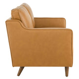 Modway Impart Upholstered Genuine Leather Loveseat in Tan Modway