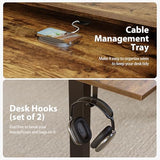 Agilestic Electric Standing Desk with 2 Drawers and Keyboard Tray, 55 x 24 Inches Ergonomic Adjustable Height Desk with Storage, Sit Stand up Desk Computer Workstation, Rustic Brown Agilestic