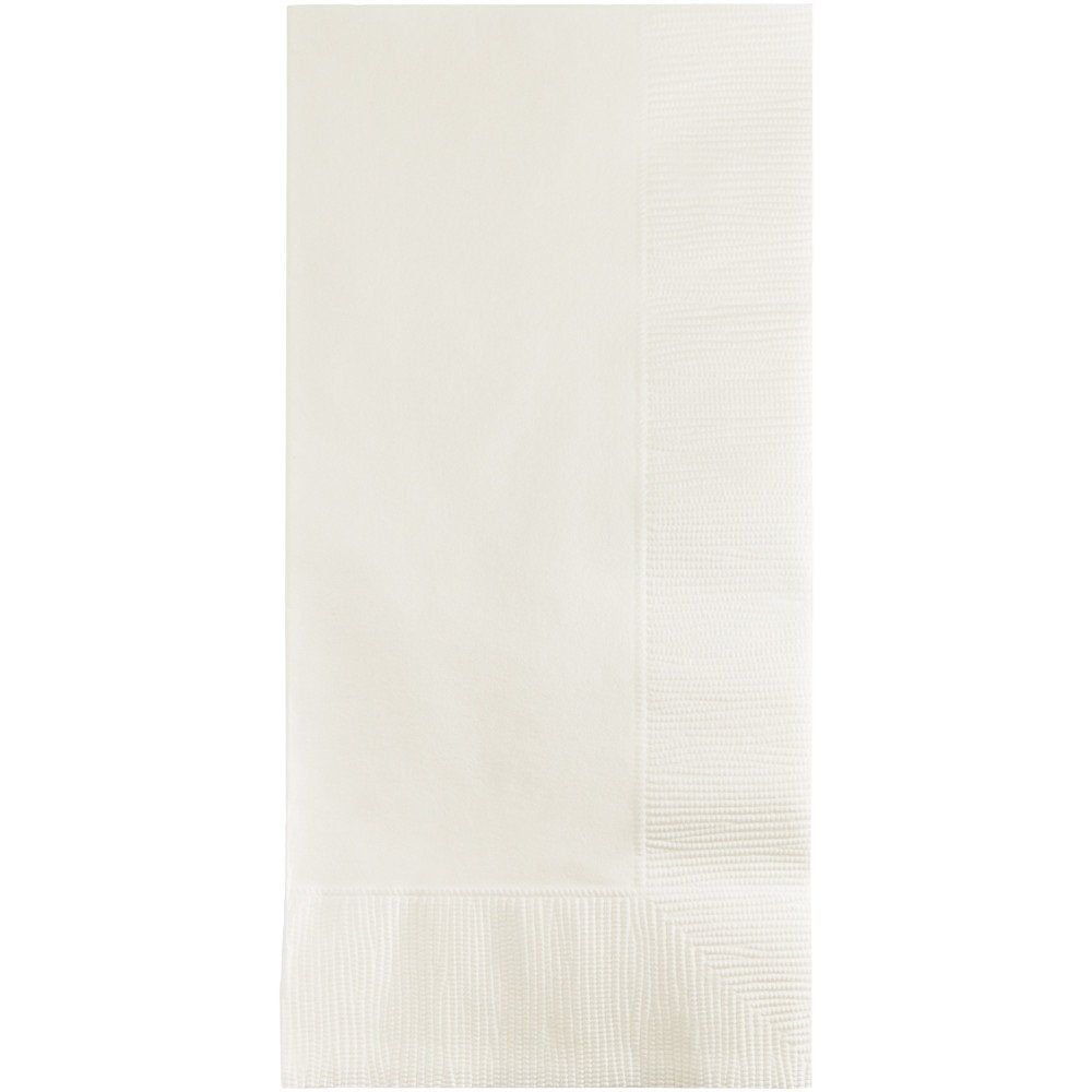 Creative Converting Touch of Color 2-Ply 50 Count Paper Dinner Napkins, White Creative Converting