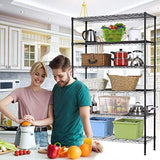 6 Shelf Wire Shelving Unit Garage Shelves Height Adjustable Heavy Duty Utility Rolling Steel Organizer Garage Storage Units, 1500lbs Storage Shelves Metal Rack NSF Metal Shelves for Garage Kitchen Payhere