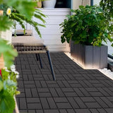 Plastic Interlocking Deck Tiles Outdoor All Weather Waterproof 12 PCS 12"x12" Flooring Deck Tiles Patio Floor Tile for Pool Balcony Backyard Porch, Coffee SAILARY