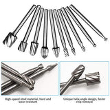 HSS Router Carbide Engraving Bits and Router Bit Set 1/8"(3.2mm) Shank HSS Rotary Router Bits Tool for DIY Woodworking Edge Grooving Wood Deburring Engraving and Milling,20 Pcs SaferCCTV