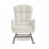 oaaktu Nursery Rocking Chair,Upholstered Glider Rocker with High Backrest for Living Rooms, Bedrooms, Offices (22A) oaaktu