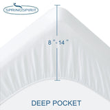 Full Size Mattress Protector Waterproof Mattress Topper Pad Cover Fitted Bed Sheets Full up -14'' Terry Super Soft & Breathable & Noiseless Mattress Protector Full Machine Washable SPRINGSPIRIT