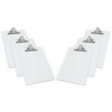 Acrimet White Clipboard Letter Size A4 (13” x 9 1/16”) Premium Metal Clip (Hardboard) (Silver Clip) (6 Pack) Acrimet