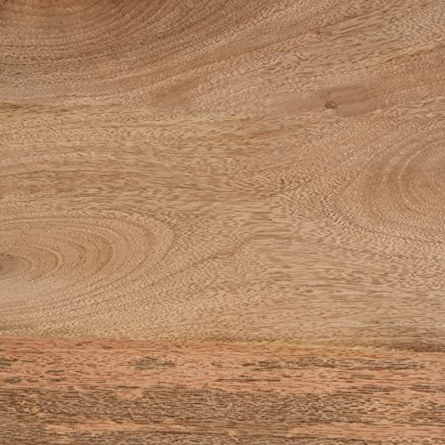 SIMPLIHOME Demy Industrial 18 Inch Wide Metal and Wood Accent Side Table in Natural, Black, Fully Assembled, For the Living Room and Bedroom SIMPLIHOME