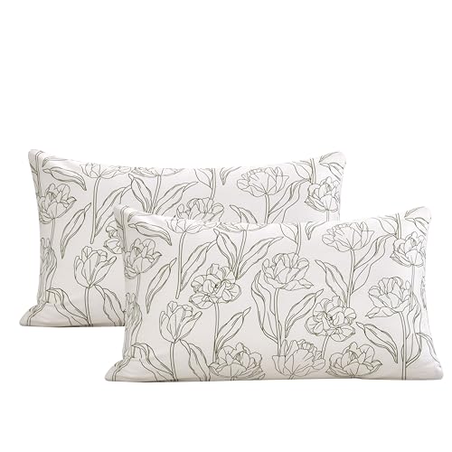 Arianaut Cotton Printed Comforter Set – Soft & Breathable Bedding Quilt Set with Microfiber Fill – Includes 1 Comforter & 2 Pillowcases – Lightweight & All-Season (White Printed, Queen) Arianaut