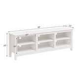 Panana TV Stand with 6 Cubby for 75 inch TV, Television Stands Entertainment Center Media Stand TV Table for Living Room, Bedroom (White 70 inch) Panana