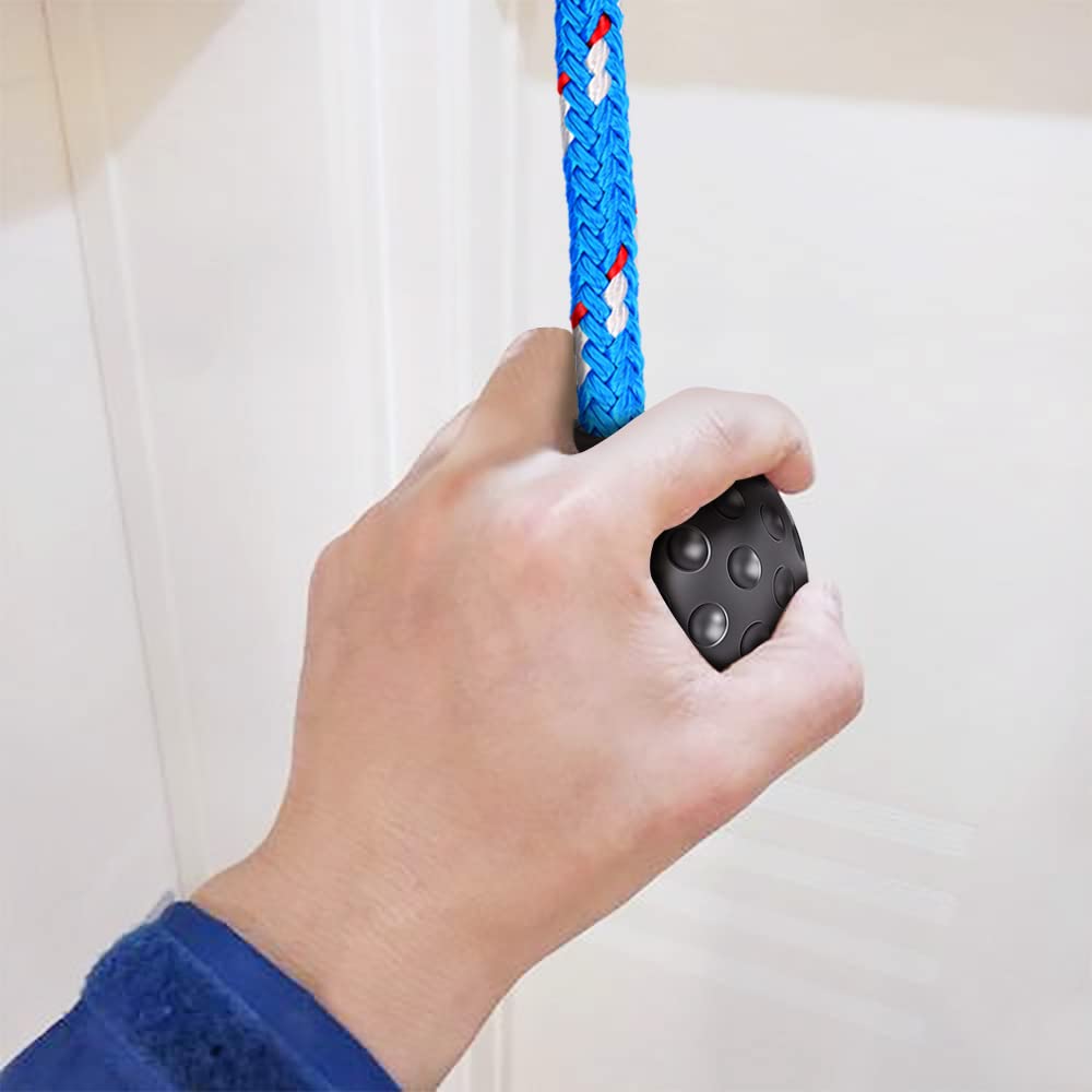 BeneLabel Playground Equipment, Ninja Obstacle Course for Kids 2pc, Hanging Obstacles with 2 Triangle Safety carabiners, Plastic Ball Grip, Monkey Bars for Kids BeneLabel