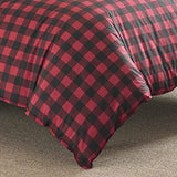 Eddie Bauer - Twin Duvet Cover Set, Cotton Reversible Bedding, Buffalo Plaid Bedding Set (Red/Black, Twin) Eddie Bauer