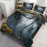 YFIOYI Reflection Comforter Set, Minimalist Bedding Set, Somber Decorative 3 Piece Bedding Set with 2 Pillow Shams, with Zipper（King Single） YFIOYI