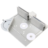 KETIPED Aluminium Router Table Insert Plate,Woodworking Benches Router Flip Plate W/Miter Gauge Guide Aluminium Fence Sliding KETIPED