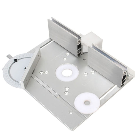 KETIPED Aluminium Router Table Insert Plate,Woodworking Benches Router Flip Plate W/Miter Gauge Guide Aluminium Fence Sliding KETIPED