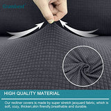 Granbest Water Repellent Futon Cover High Stretch Armless Sofa Covers Foldable Sofa Bed Covers Jacquard Futon Slipcover Waterproof Furniture Protector for Kids, Pets (Futon, Gray) Granbest