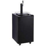 TROPOW Beer Kegerator, Single Tap Draft Beer Dispenser, Full Size Keg Refrigerator With Shelves, 32°F- 50°F Temperature Control, Drip Tray & Rail, Black TROPOW